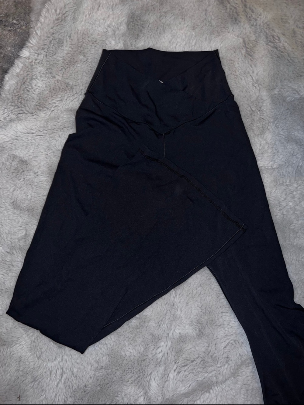 High-Waist Black Wrap Yoga Pants - Women